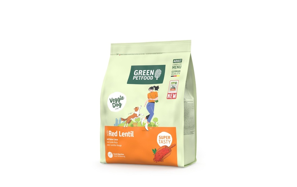 Green Petfood Alimentation sèche Avec du lentillage rouge 900 g