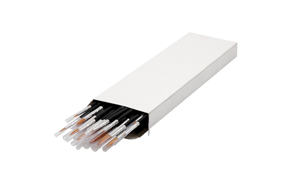 Creativ Company Pinceaux à poils en nylon 36 pièces