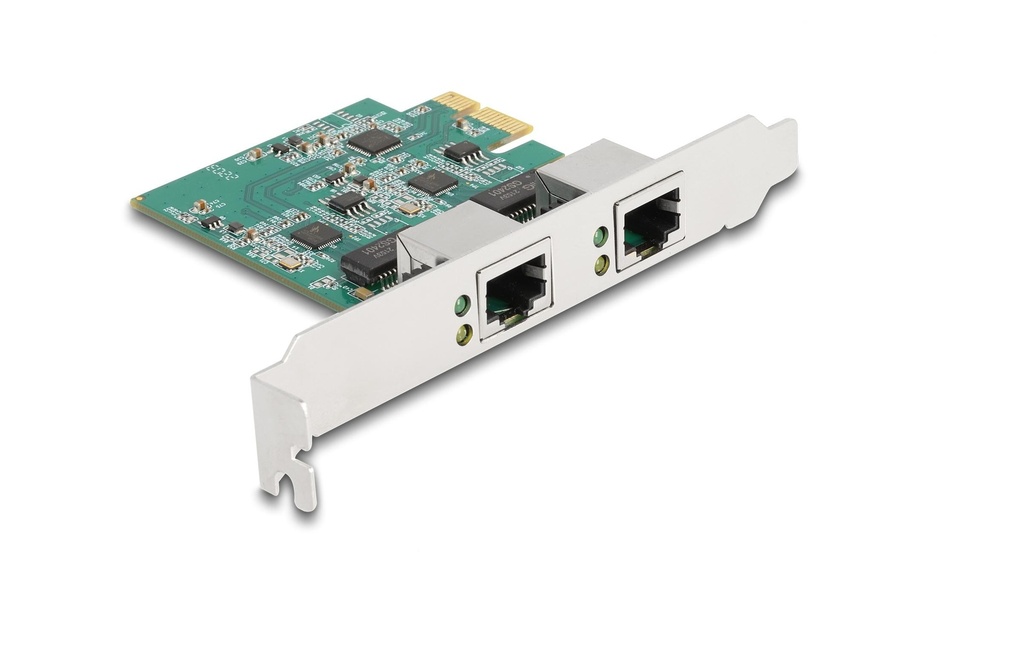 Delock Carte réseau 2x RJ45 2.5 Gbps PCI-Express x1