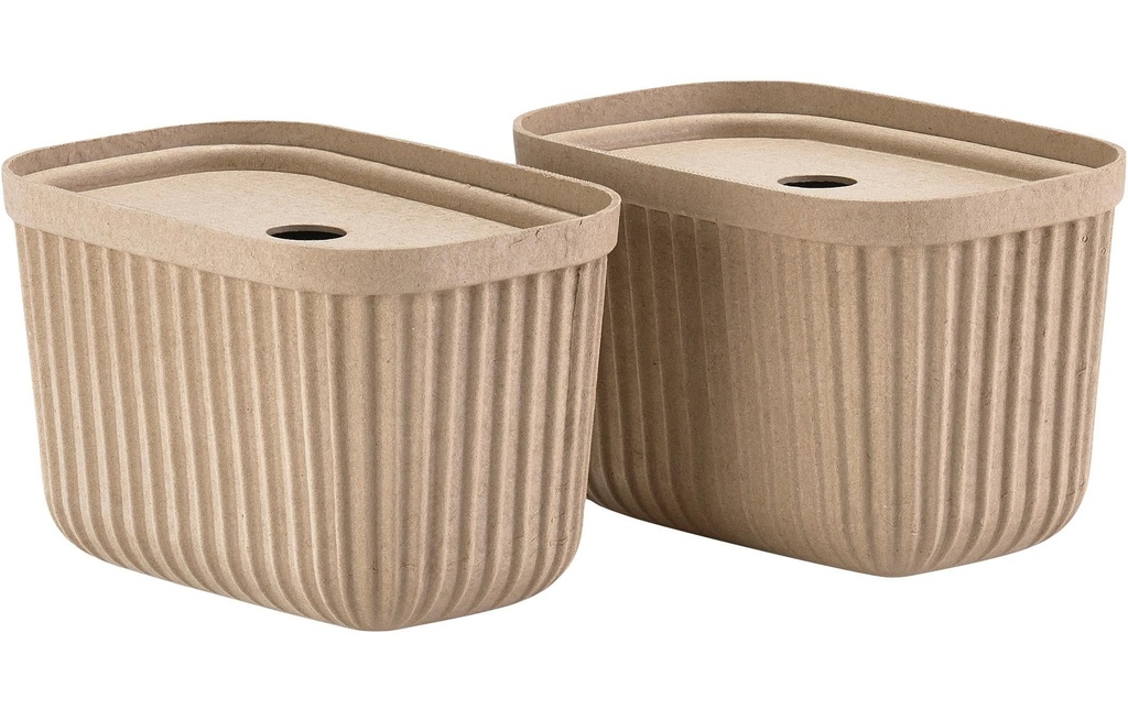Zone Denmark Boîte de rangement Pulp S 2 pièces, Beige