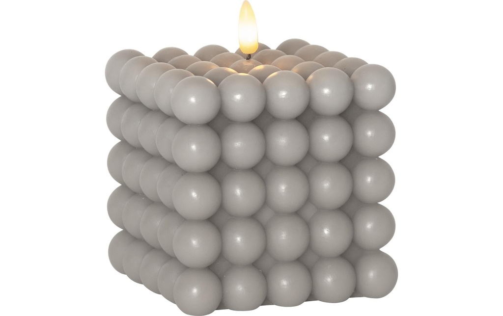 Star Trading Bougie LED Pillar Flamme Dot, 10 x 12.5 cm, marron