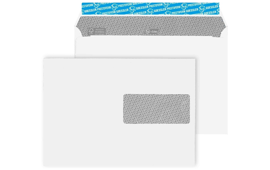 Goessler Enveloppe avec fenêtre G-Line Revivo C5, Droite, 500 Pièce/s