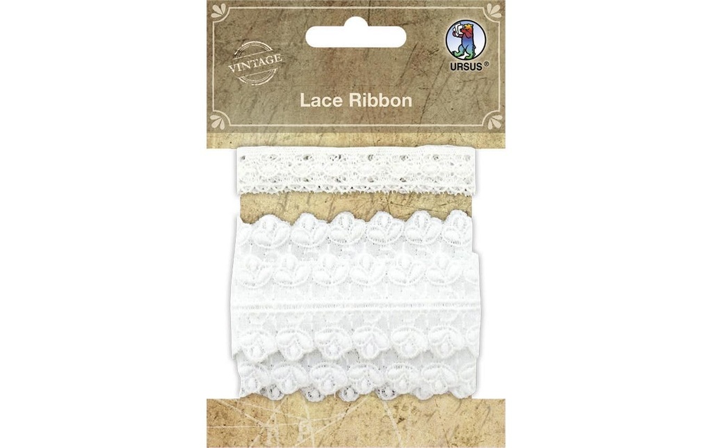 URSUS Bande de dentelle Ursus 2 pièces, blanc