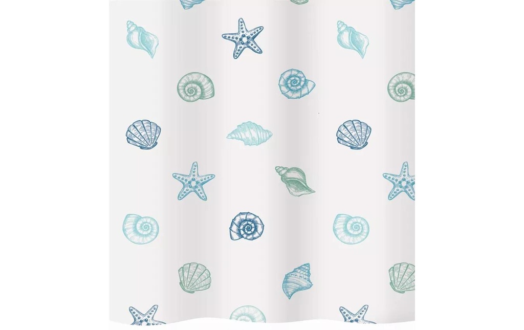 diaqua® Rideau de douche Mare 240 x 180 cm, Bleu/Blanc