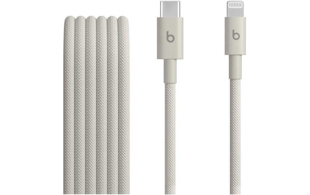 Apple Beats Câble tissé USB-C vers Lightning, gris, 1.5 m