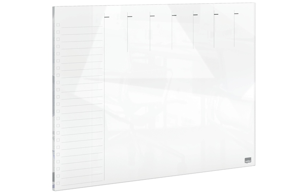 [235191602] NOBO Tabl.verre planning hebd.56x43