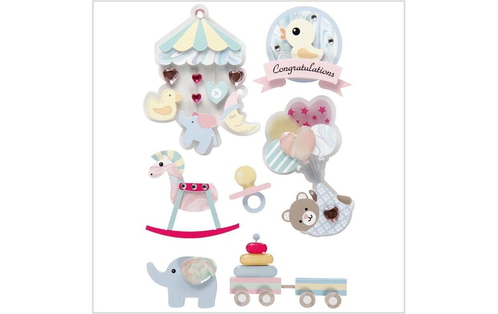 Creativ Company Autocollant 3D Baby 8 pièces