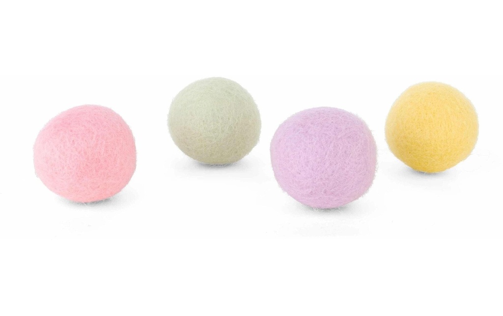 District 70 Jouet pour chat Jouets à billes Glow Felt, 35 mm, 4 pièces