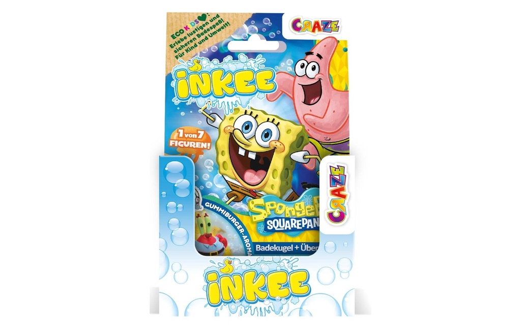 Craze Inkee Boule de bain surprise Bob l'éponge assorti