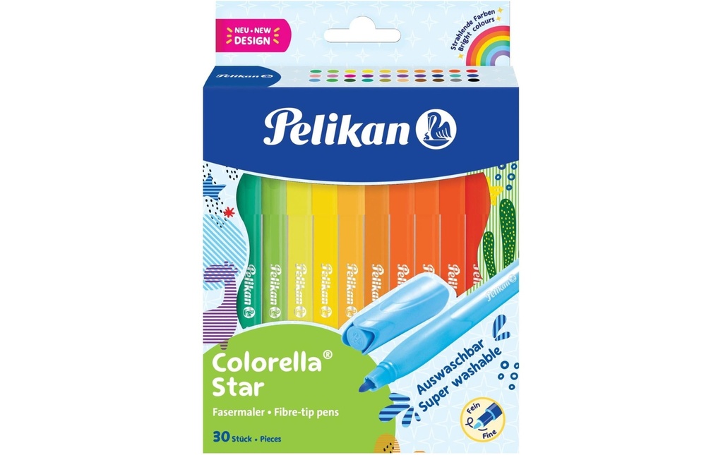 Pelikan Crayon feutre Colorella Star 0.6 mm, 30 couleurs