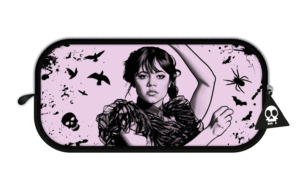 Thumbs Up! Wednesday trousse Darkness Noir/Rose