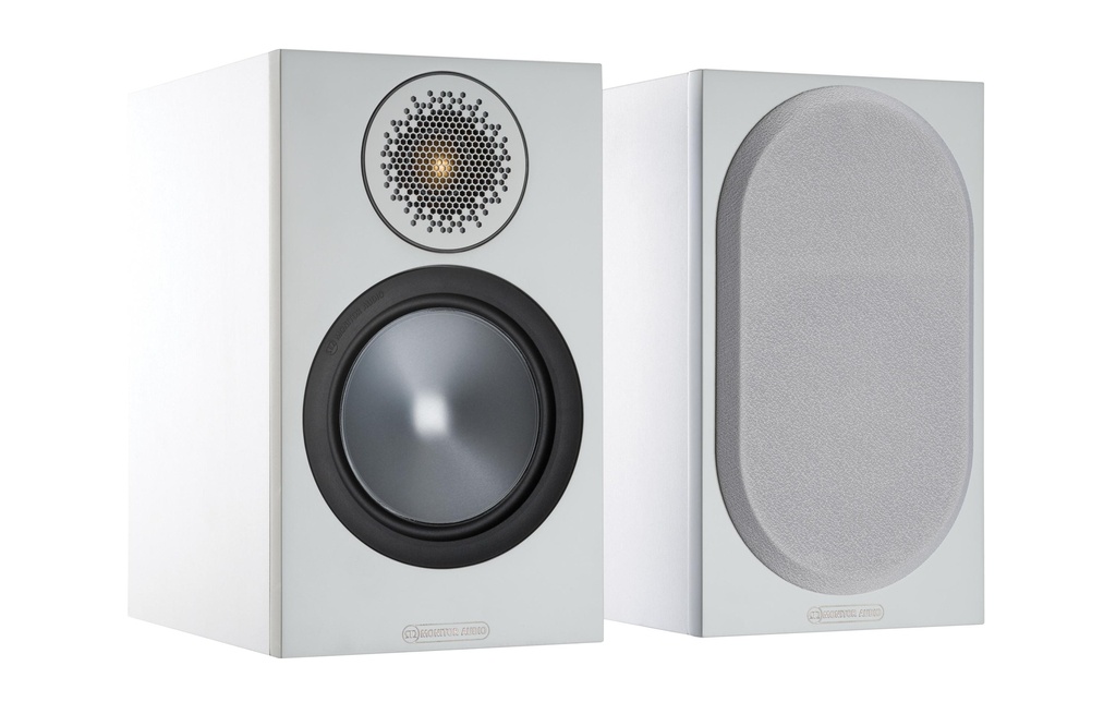 Monitor Audio Paire d’enceintes d’étagère Bronze 50 Blanc