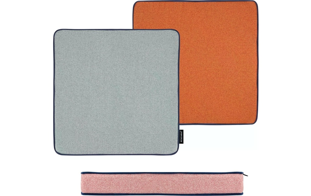 Remember Coussin d’assise Peanut 40 x 40 cm, Orange/Gris/Rose