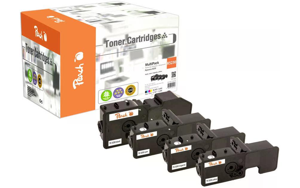 Peach Kits de toner Kyocera TK-5230 Multipack BK/C/M/Y