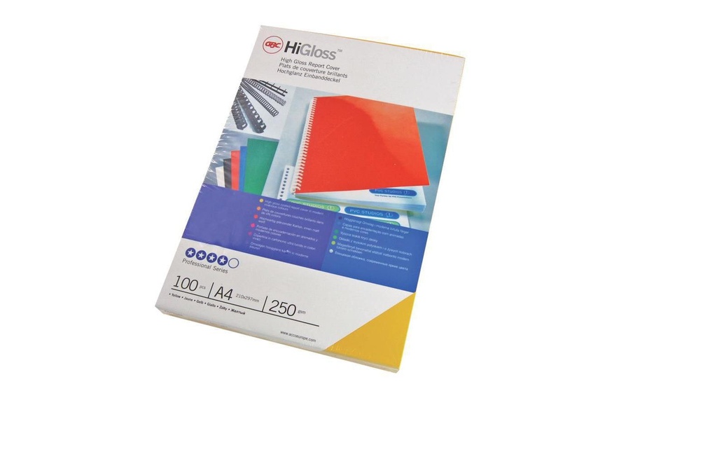 GBC Couverture HiGloss bleu (100 pces)