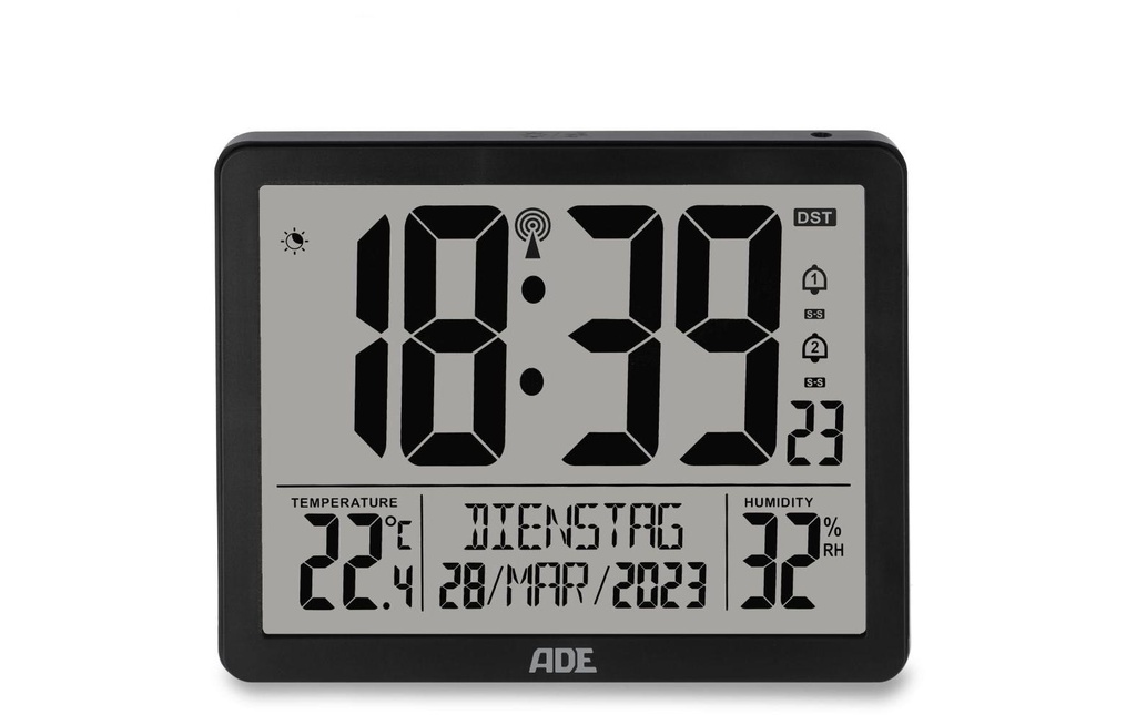 ADE Horloge murale XL, Noir/Blanc