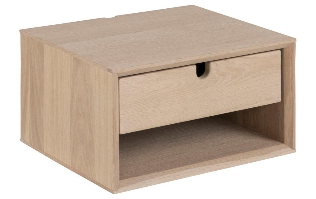 AC Design Table de nuit Century Marron clair, 37 x 32 x 21 cm
