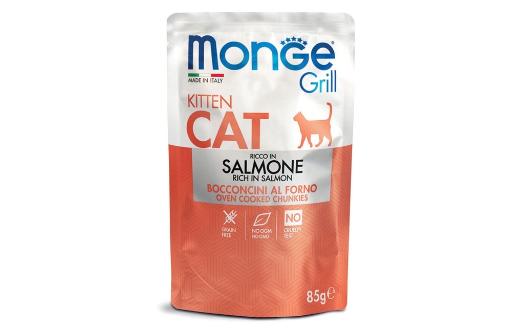 Monge Alimentation humide Grill Kitten, saumon, 85 g
