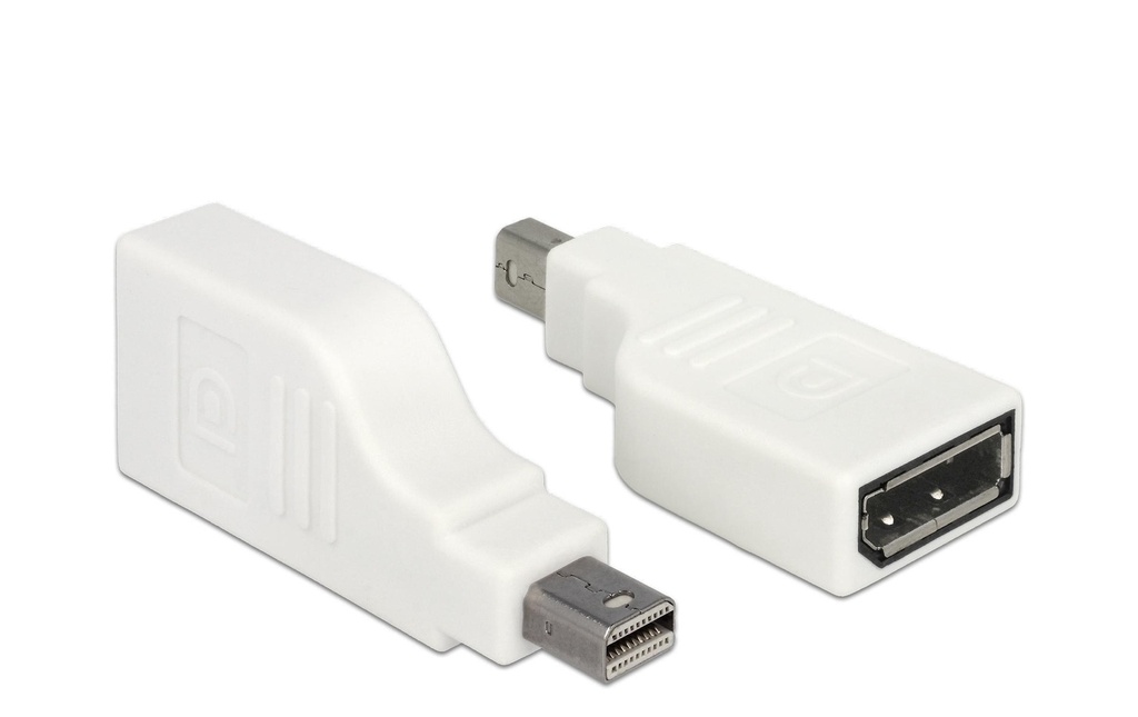 Delock Adaptateur Mini-DisplayPort – DisplayPort tourné, blanc