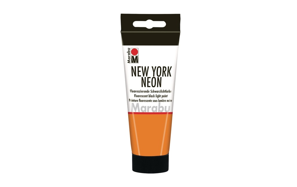 Marabu Peinture fluorescente sous lumière noire New York Neon 100 ml, Orange