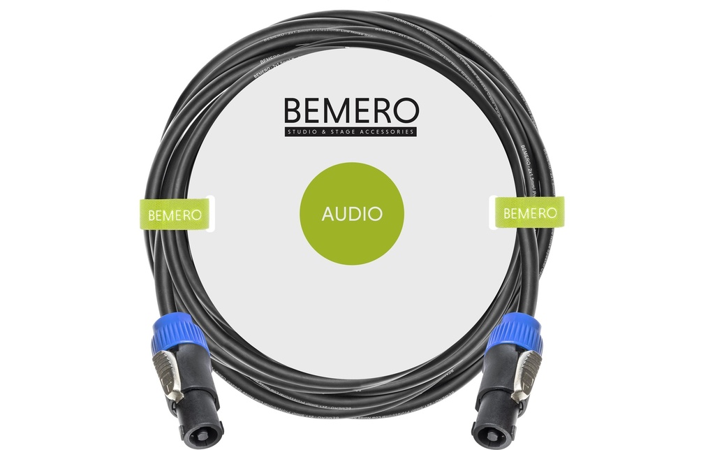 Bemero Câble de haut-parleurs SpeakON – SpeakON 2x 1.5mm² 20 m