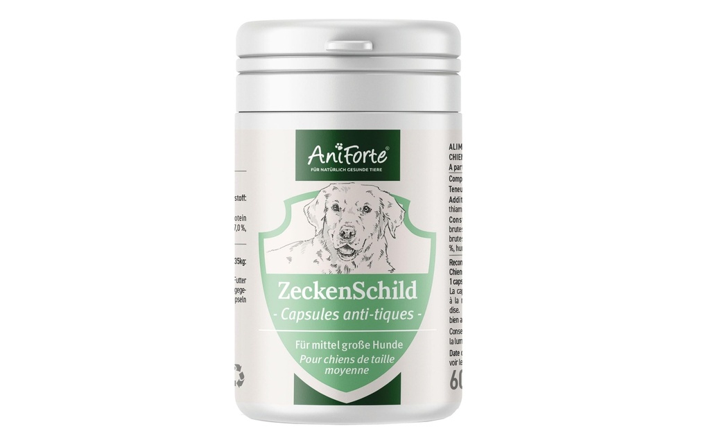 AniForte Supplément alimentaire pour chiens Bouclier anti-tiques, 60 pièces