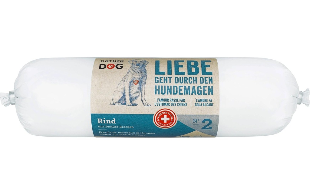 naturaDog Alimentation humide Bœuf avec légumes en morceaux, 400 g