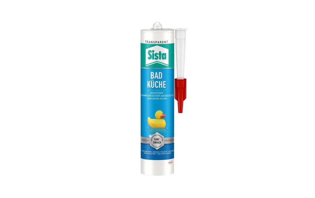 Sista Mastic Salle de bains et cuisine 280 ml, Transparent