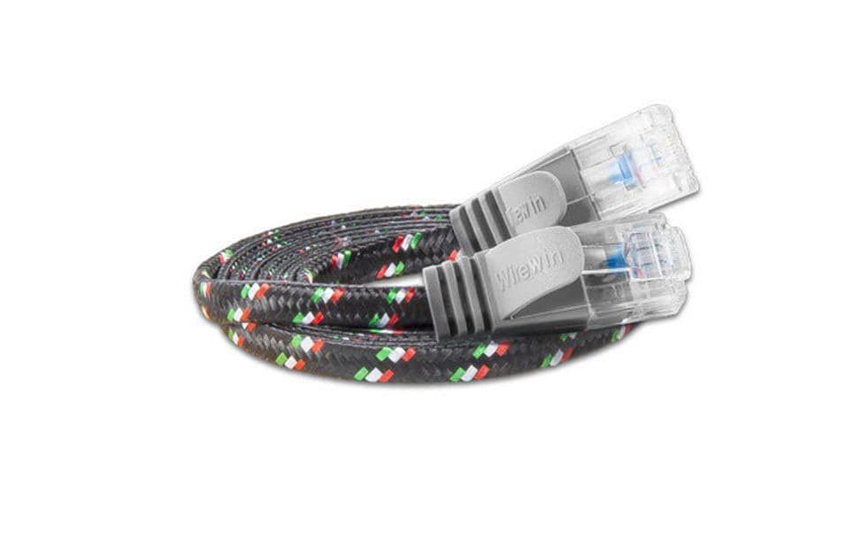 SLIM Câble patch slim RJ-45 - RJ-45, Cat 6, UTP, 10 m, Gris