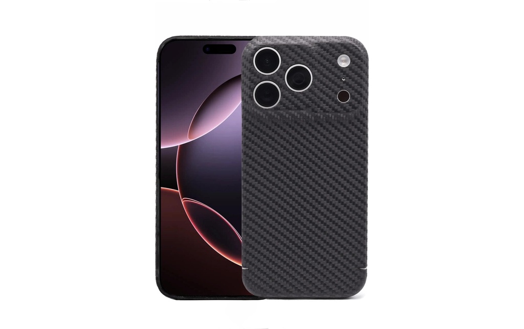 Nevox Coque arrière Série carbone iPhone 17 Pro Noir