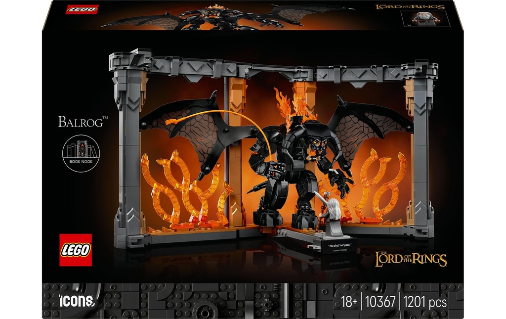 LEGO® Icônes Le Seigneur des Anneaux: Balrog Serre-livres 10367