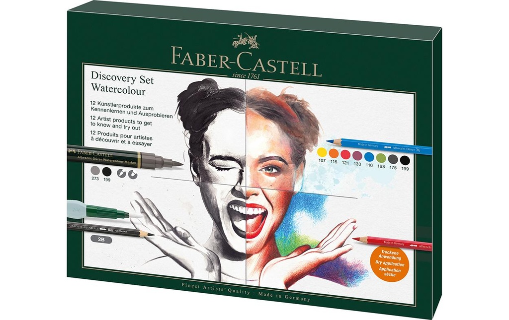Faber-Castell Crayons aquarelle Discovery set A. Dürer pour l'aquarel 12 pièces
