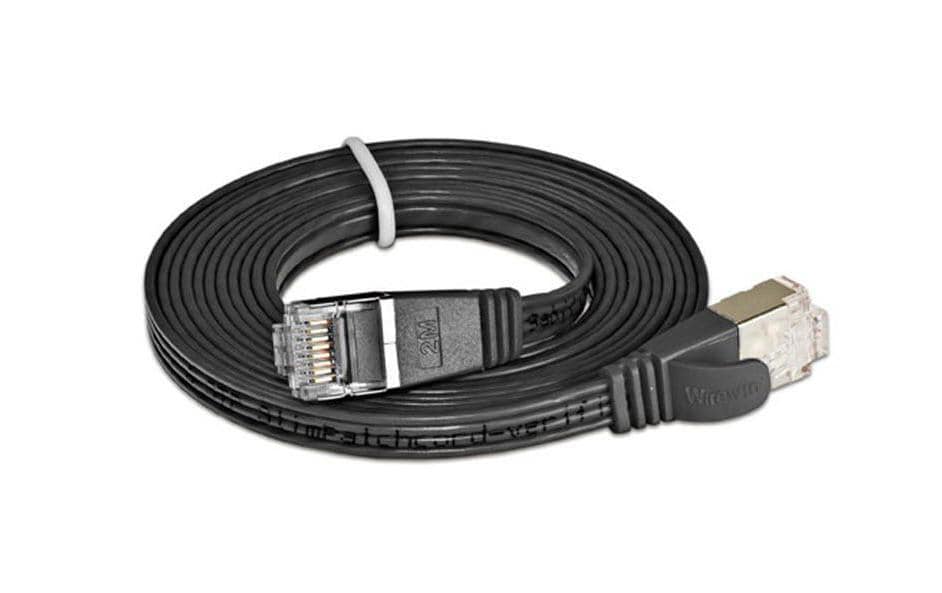 SLIM Câble patch slim RJ-45 - RJ-45, Cat 6, STP, 5 m, Noir
