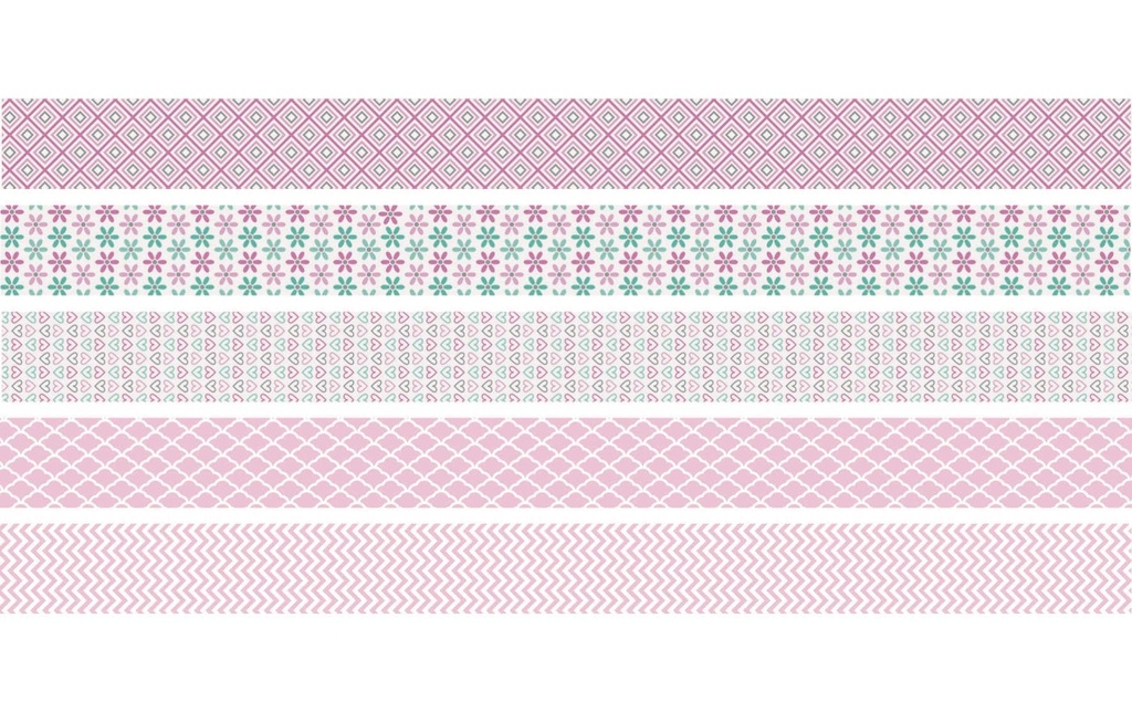 Heyda Ruban Washi Mini Pastel Rose Pastel
