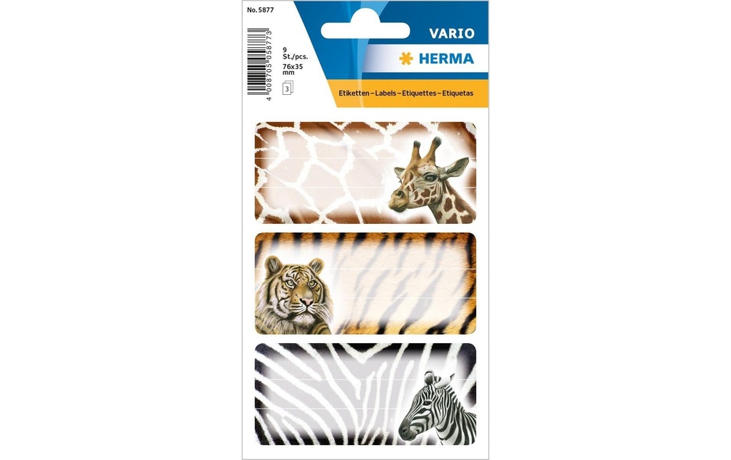 HERMA Etiqu.scol.Vario Safari (3 pces)