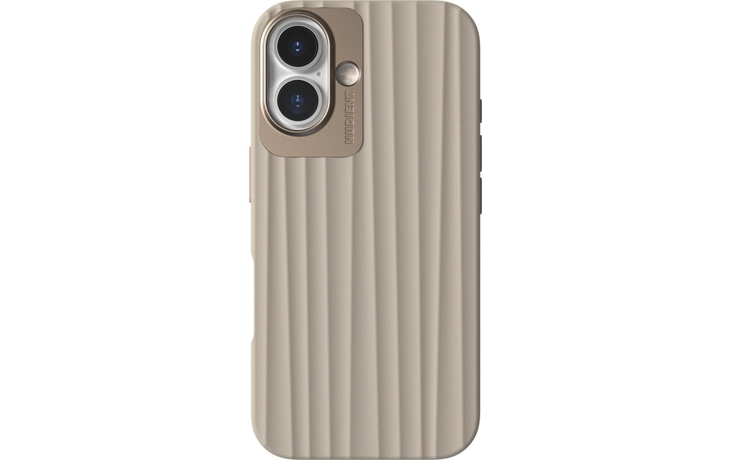 Nudient Coque arrière Bold MagSafe iPhone 16 Linen Beige