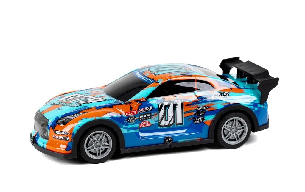 TEC-TOY Voiture Champion GT9 avec lumière, bleu/orange, 1:22