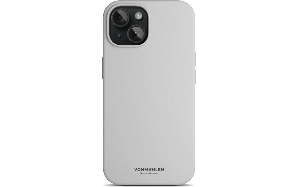 Vonmählen Coque arrière Eco Silicone iPhone 15 Light Gray