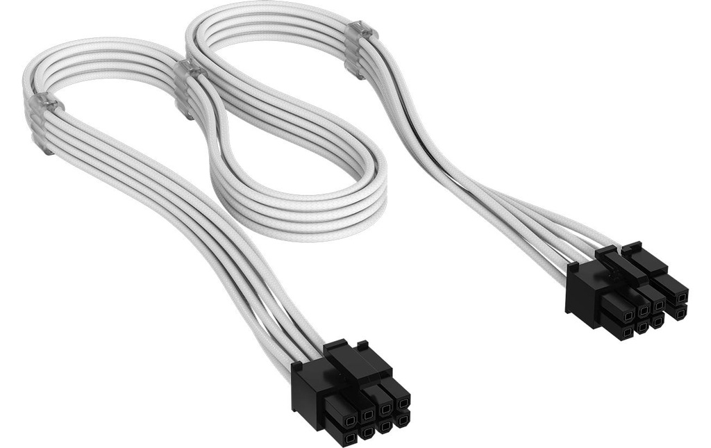 Corsair Câble électrique PCIe Power 8 broches (6+2-split) Blanc, 65 cm