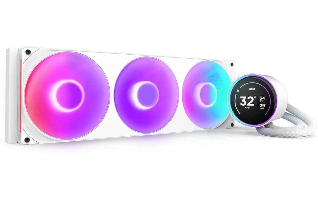 NZXT Refroidissement à eau Kraken Elite 420 RGB Blanc