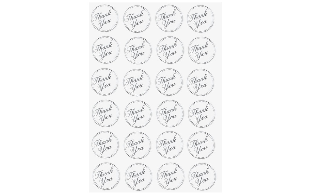 HobbyFun Autocollant à motif Thank you 1 feuille
