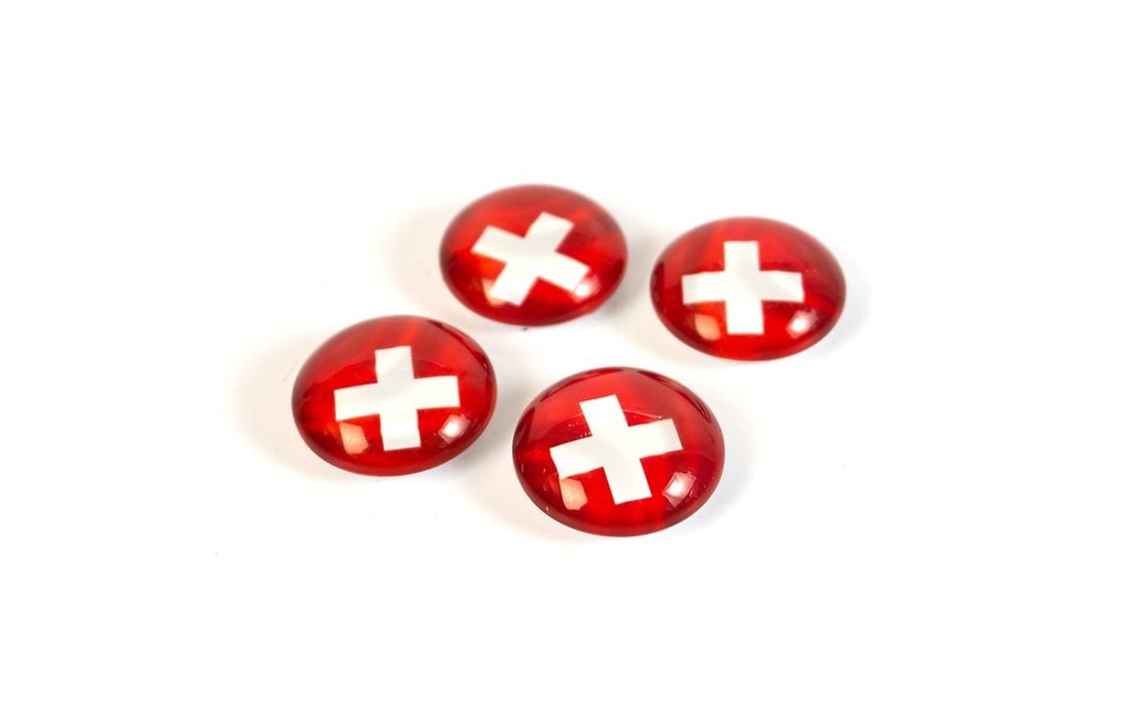 Trendform Aimant Croix suisse EYE Set de 4 pièces, Rouge
