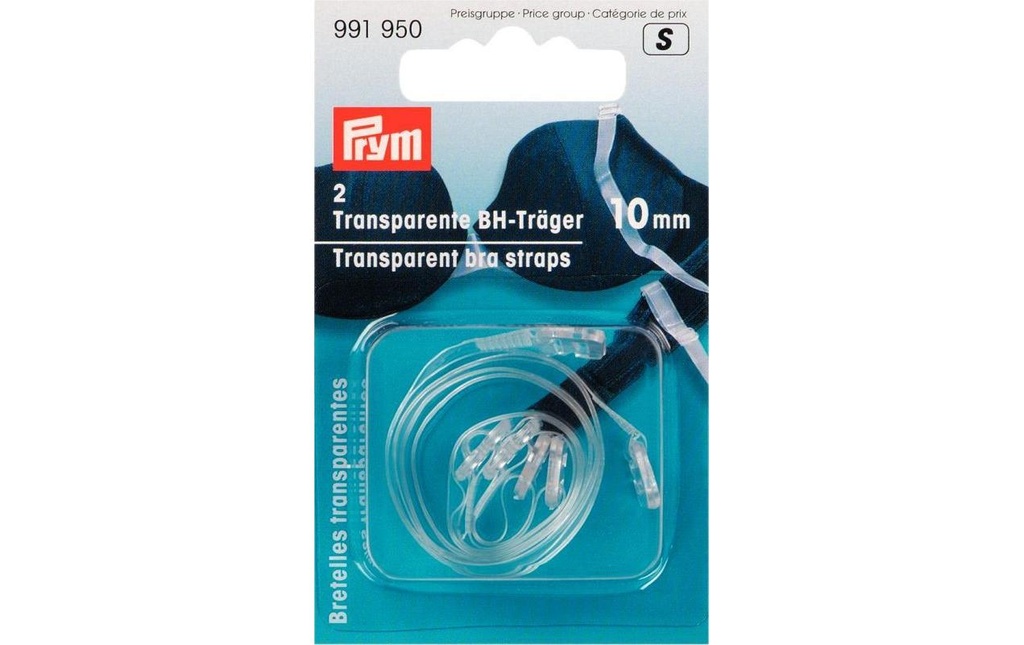 Prym Accessoires pour soutien-gorge Transparent, 10 mm