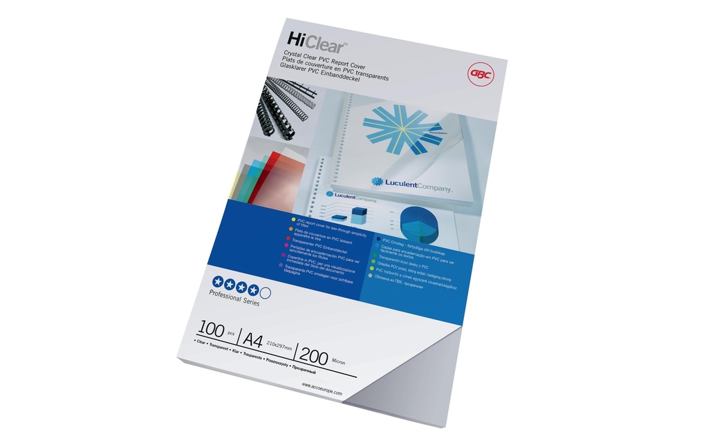 GBC Couverture HiClear 200mic (100 pces)