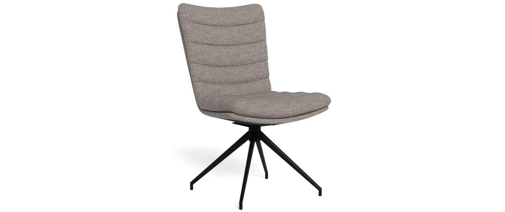 AC Design Chaise Grafton Gris clair/noir, 2 pièces