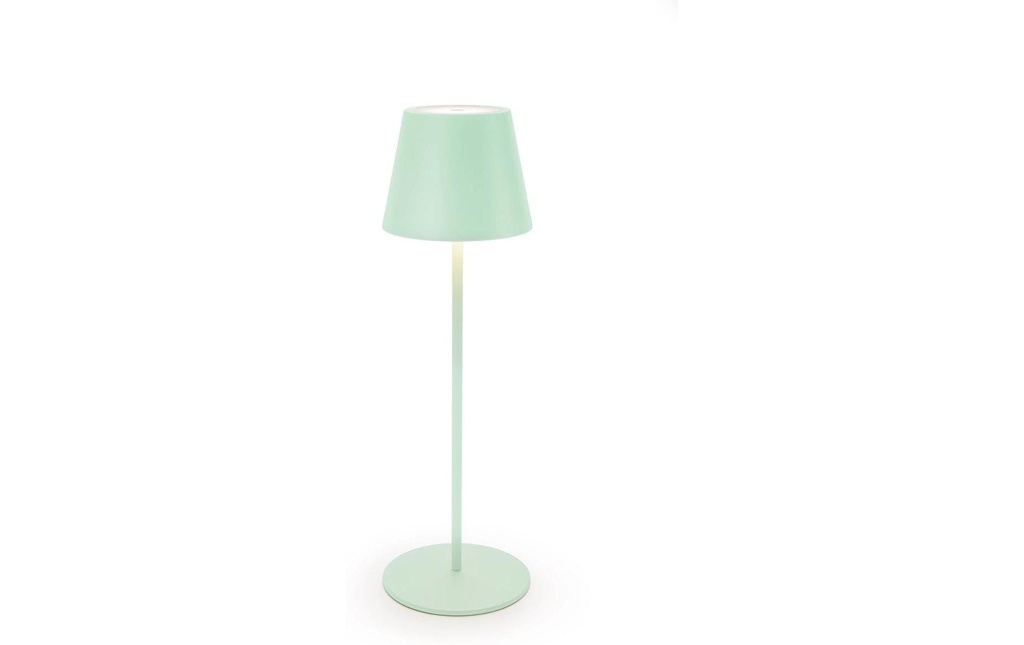 STT Lampe de table Motion USB Luna, 23 LEDs, Ø 12 x 38 cm, bleu glacier