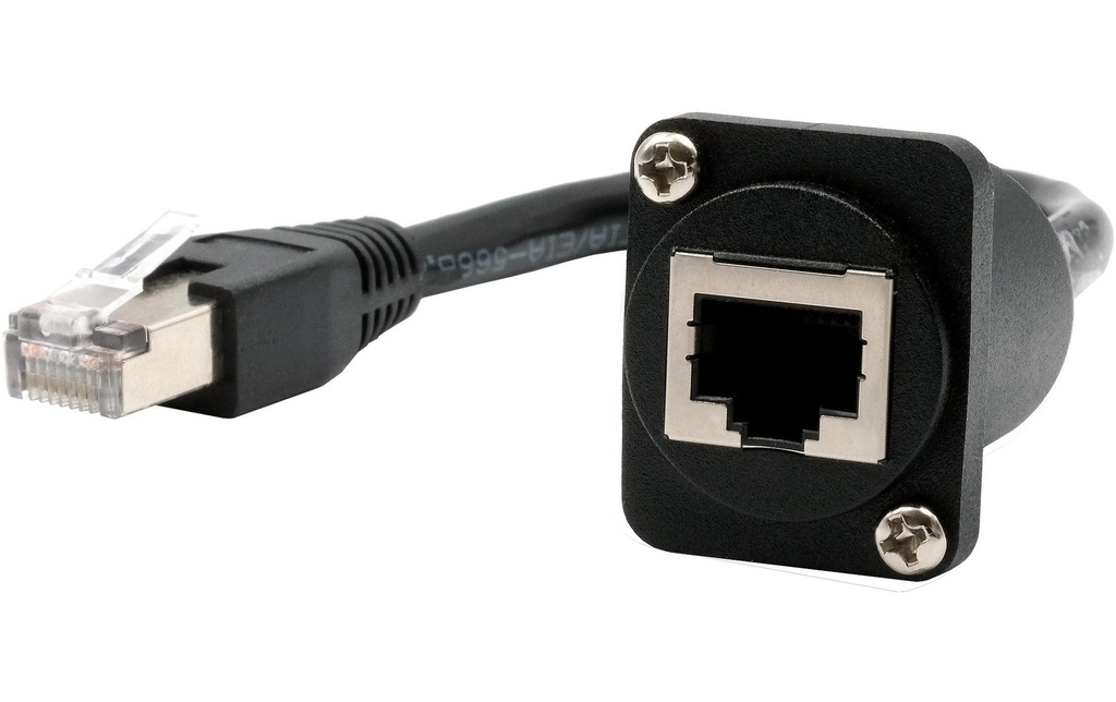 Exsys D-Typ RJ45 Cat.5e Femelle à mâle 20 cm
