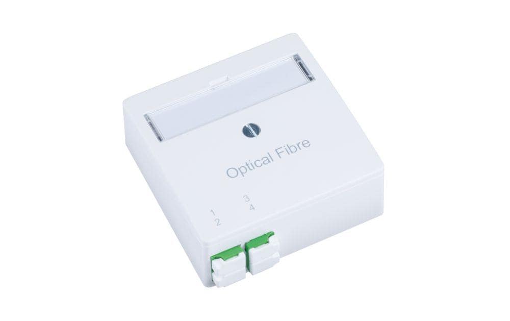 R&M UP Prise de raccordement FO 2x LC/d APC SM, Blanc