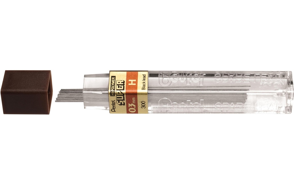 pentel Mine de crayon Hi-Polymer Super 0.3 mm, H