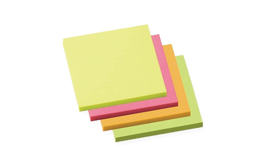 Soennecken Fiche de bloc-notes 7.5 x 7.5 cm, 4 x 100 feuilles, multicolore